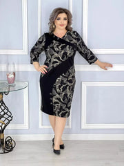【🏆️Gorąca wyprzedaż】🌷 [S-5XL] 2025 Nowa elegancka sukienka z nadrukiem